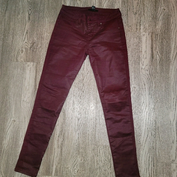 Forever 21 Denim - LIKE NEW burgundy coated denim pants